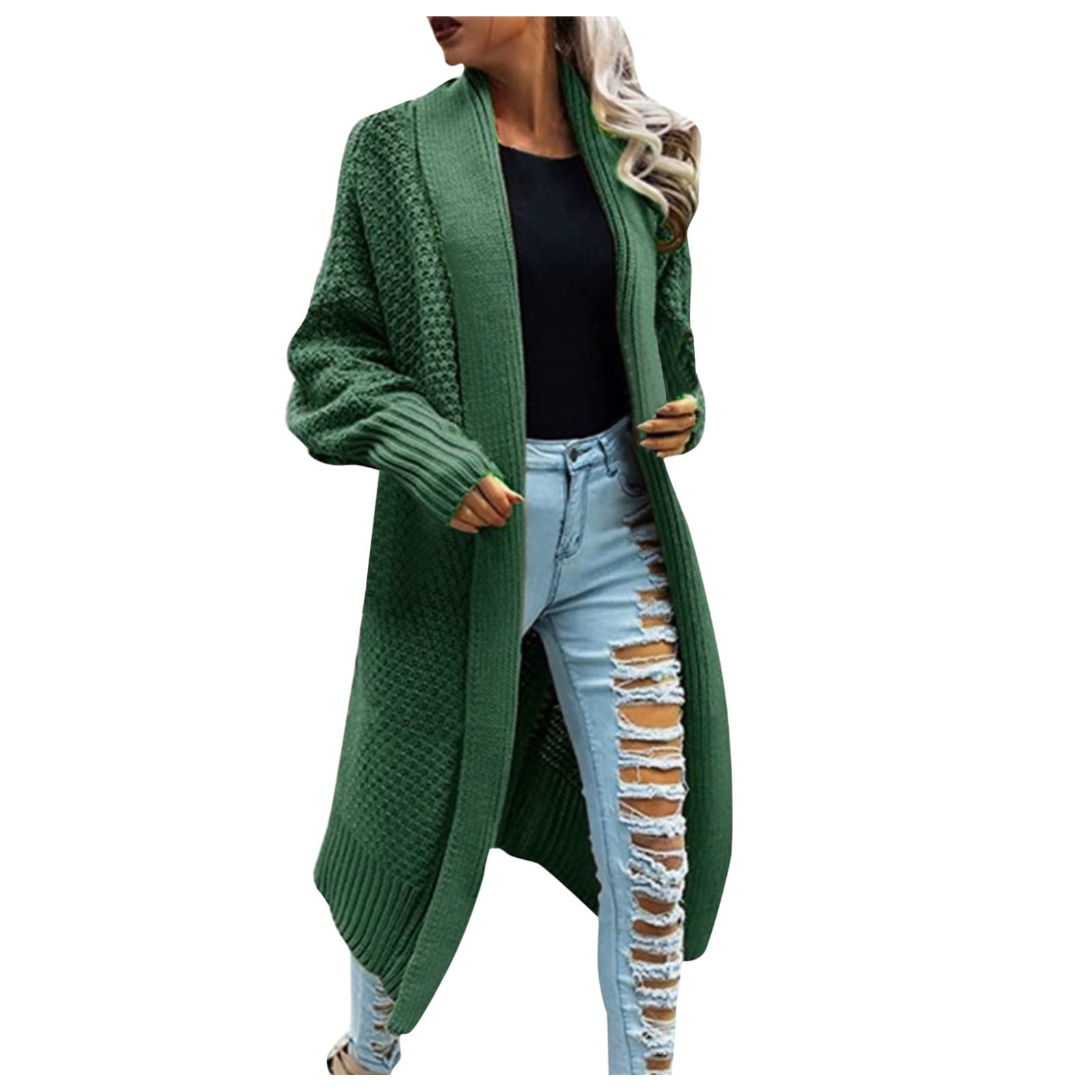 KDFJPTH Women Coat Patchwork Printing Long Sleeve V-Neck Cropped Sweater Top Womens Long Cardigan with Pockets Beach Cardigan