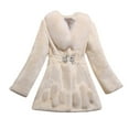 thumbnail image 1 of KDFJPTH Women Lady Winter Warm Outwear Coat Plush Jacket Overcoat, 1 of 4