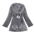 thumbnail image 1 of KDFJPTH Women Lady Winter Warm Outwear Coat Plush Jacket Overcoat, 1 of 4