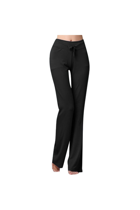 Women Pants Casual Yoga Straight Leg Comfy Drawstring Loungewear Running Long Active Sweat Plus Size Cargo Trousers