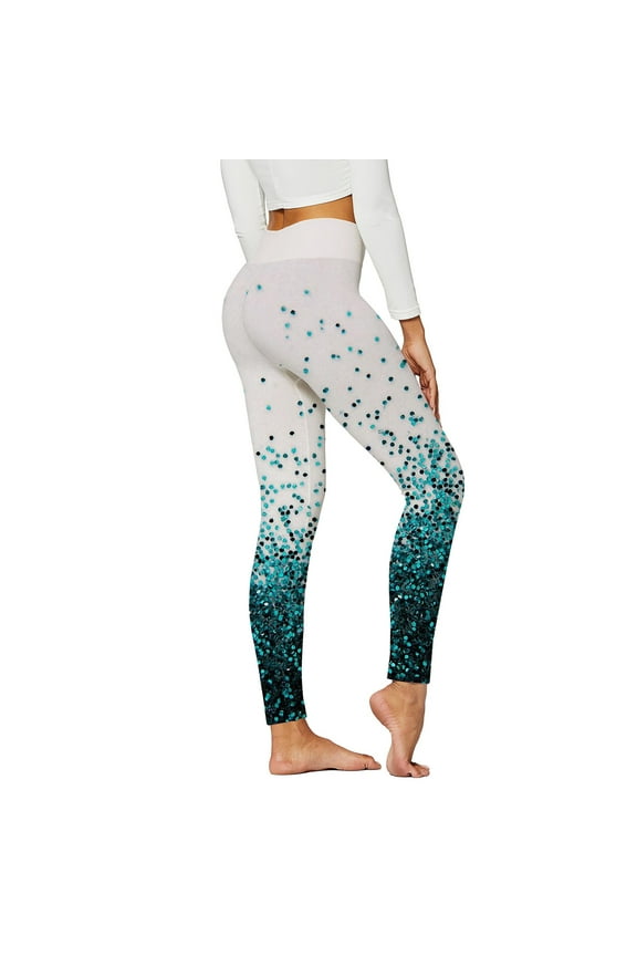 KDFJPTH Women Print High Waist Casual Ankle Slim-Leg Leggings