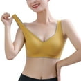 thumbnail image 1 of KDFJPTH Women'S Wirefree Bra Push-Up Bralettes Solid Yellow Xxl, 1 of 5