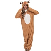 KDFJPTH Women's Christmas Reindeer Performance Outfit Gothic Witch Dress for Women