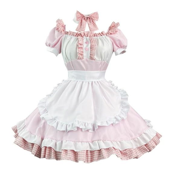 KDFJPTH Women's Cute Soft Dress Lolita Dress Gothic Clothing Women Tops