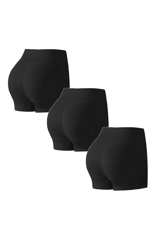 Women's Padded Shapewear Shorts Hip Padding Body Sculpting Buttocks Artifact Briefs Pad Seamless Underwear 3 Pack