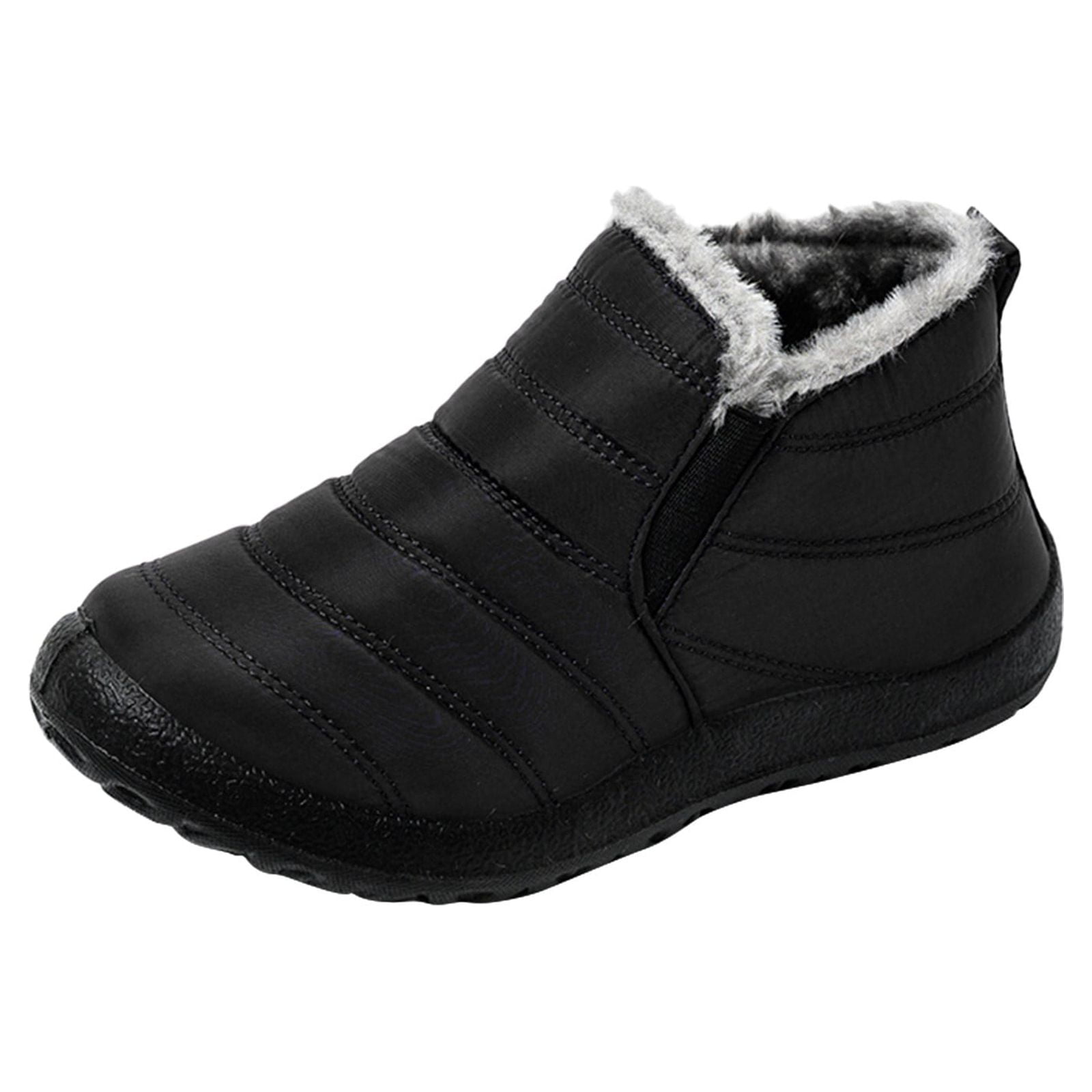HYPOCRUTE Women's Waterproof Winter Snow Boots - Ankle Height, Non-Slip, Fur Lined Hiking Shoes