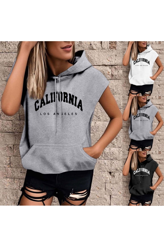 Women's T Shirts Fashion Tops Summer Plus Size Letter Hooded Swea Short Sleeve Loose Trendy Tees White L