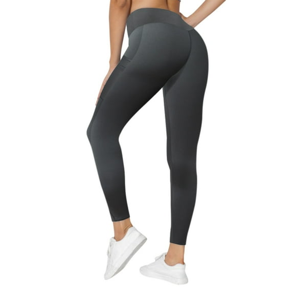 KDFJPTH Womens Leggings Solid High Waist Casual Ankle Slim-Leg Leggings