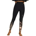 thumbnail image 1 of KDFJPTH Womens Leggings Tummy Control Leggings High Waist Sports Floral Trousers Tights Yoga Pants, 1 of 4