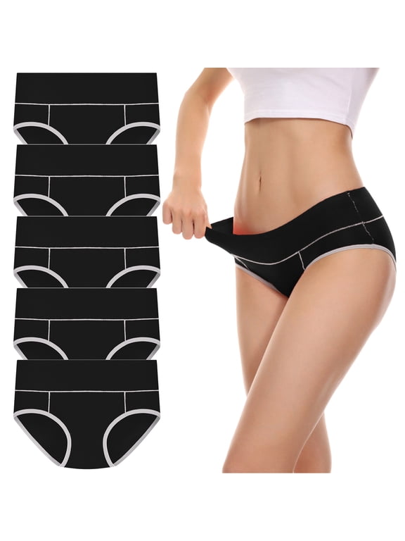 Womens Panties Black Lace Panty M 5 Pack