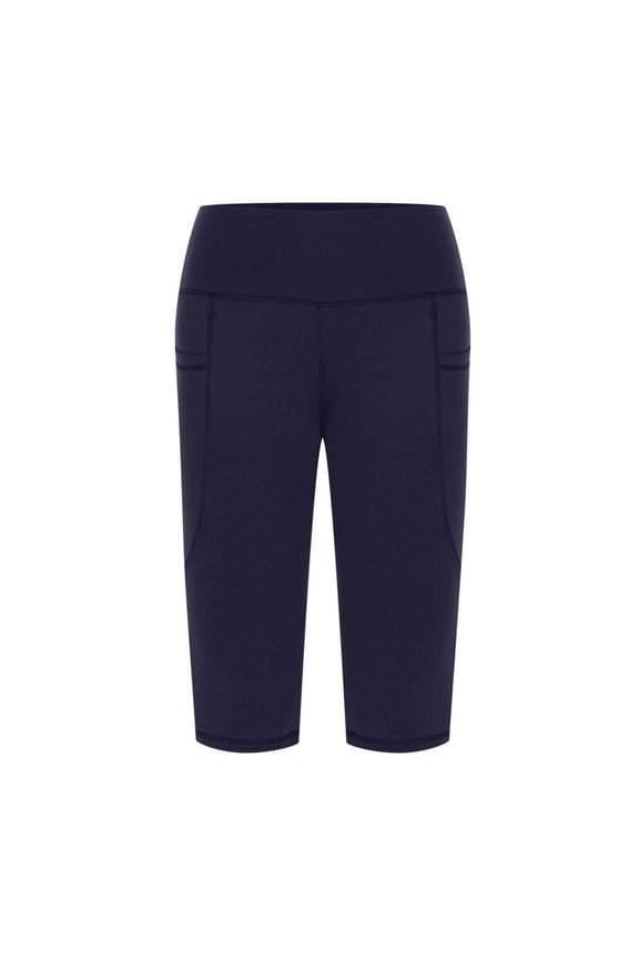 Womens Pants Dressy Casual Leggings Knee Length Capris Leggings Yoga Exercise Workout Capris With Pockets Trousers