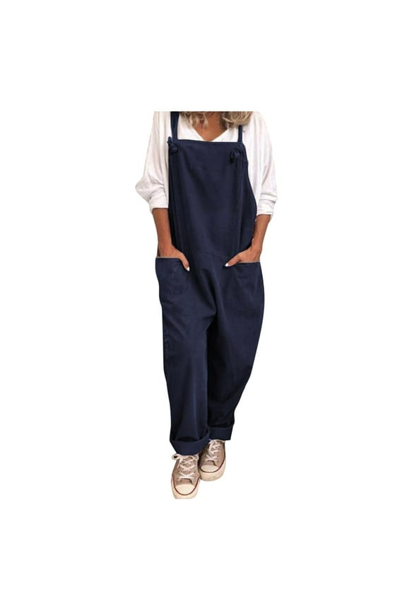 Womens Plus Size Overalls Casual Loose Romper Baggy Playsuit Jumpsuit Painter Overalls for Women plus Size Jean Jumpsuit