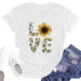 thumbnail image 1 of KDFJPTH Womens Round Neck Short Sleeved Love Printed T Shirt Top Loose Women Women Loose Tops Summer Womens Shirts Long Sleeves Tee Shirts Girls Workout Short Sleeve Shirt Juniors Active Shirts Jr, 1 of 3