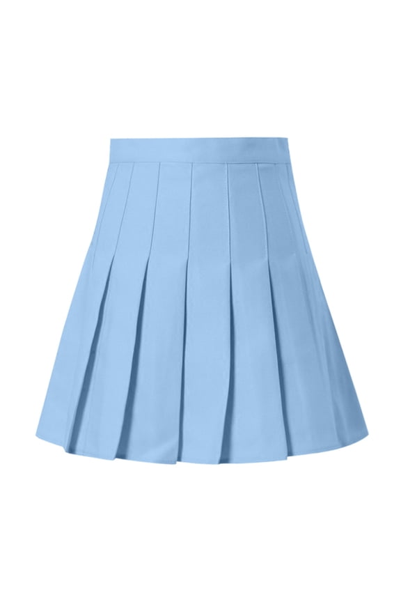 Womens Skirts Mini Maxi Skirt Solid Print Sky Blue Xs