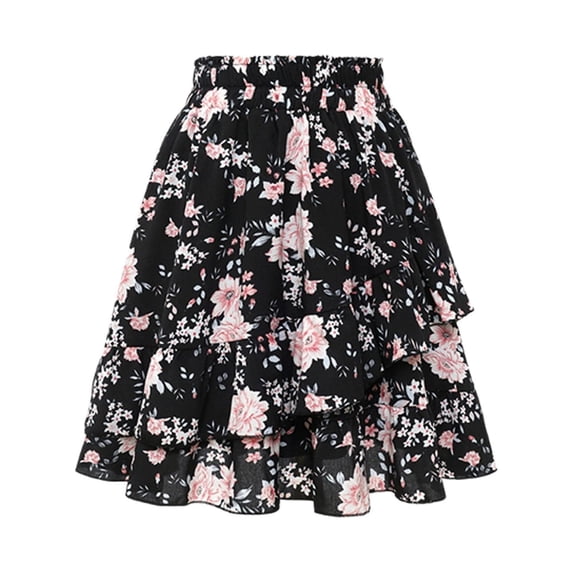 KDFJPTH Womens Skirts Tummy Control Sequin Embroidered Performance Swing Performance Skirt