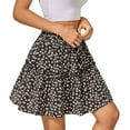 thumbnail image 1 of KDFJPTH Womens Skirts Tummy Control Summer Cute High Waist Ruffle Print Swing Beach Mini Skirt, 1 of 8