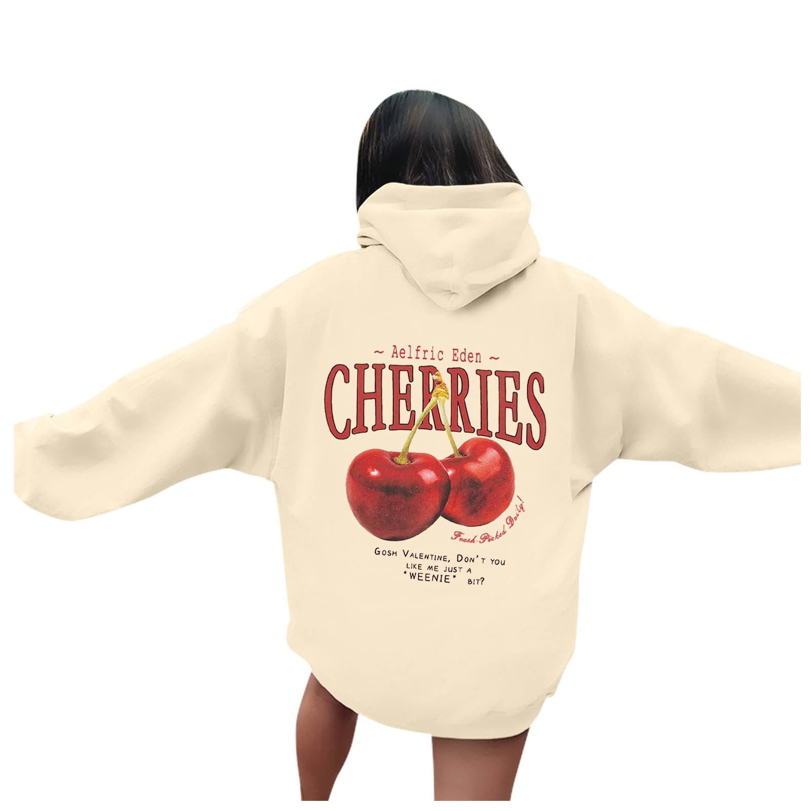 KDFJPTH Womens Sweatshirt Dressy Cherry Hoodie Top - Walmart