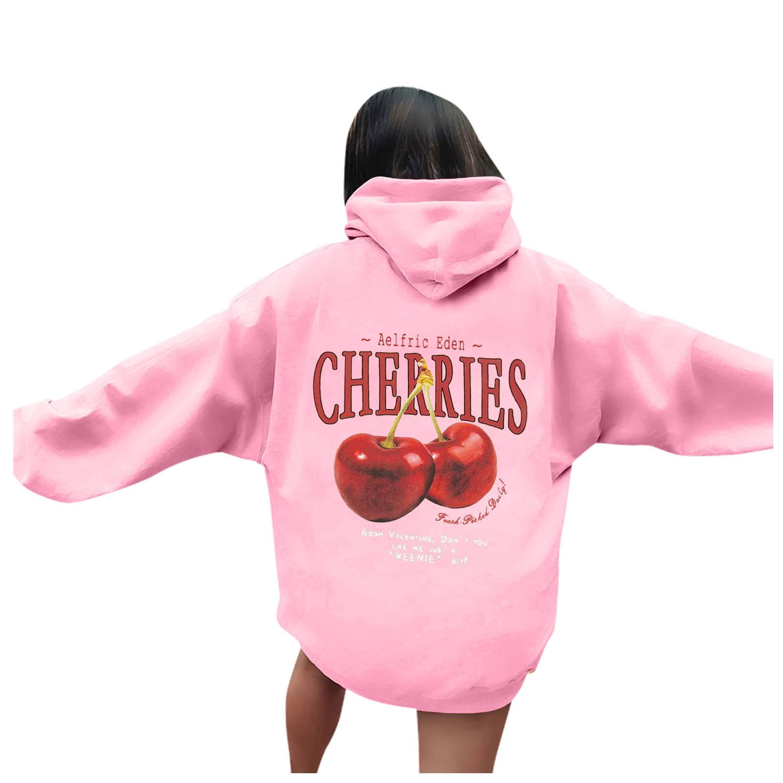 KDFJPTH Womens Sweatshirt Graphic Cherry Hoodie Top - Walmart.com