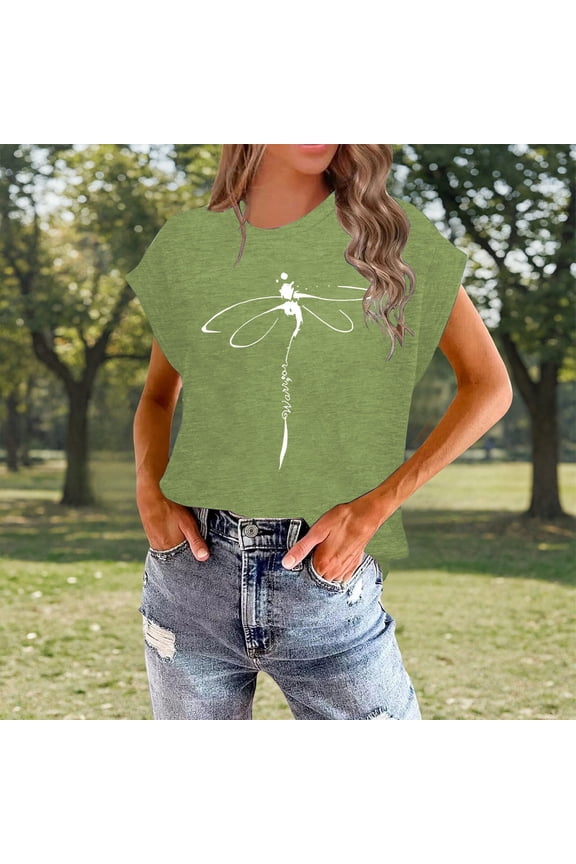 Womens T Shirts Graphic Short Sleeve Round Neck Loose Fit With Giraffe Print Comfortable Tee Everyday Wear Tshirts