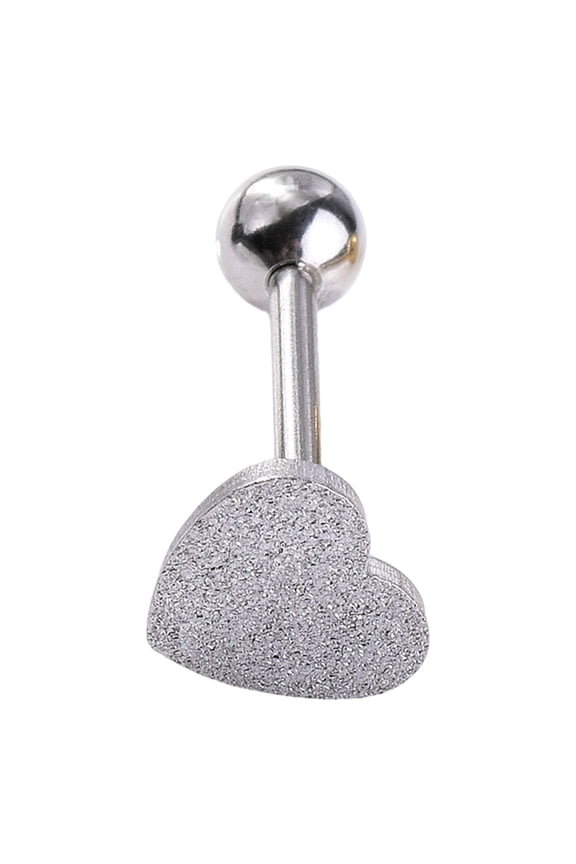 1/3/6PCS Stainless Steel Heart Ring Tongue Stud Set - Hypoallergenic Body Piercing Jewelry, Secure and Comfortable Oral Piercing Retainer with Robust Thread Design