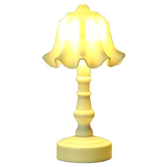 KDFWDM 5.51inch Elegant Decorative Small Table Lamp - Portable Warm White LED Atmosphere Bedside Light, Cute Desktop Decor for Bedroom with Adjustable Brightness Settings