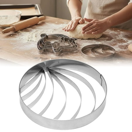 KDFWDM 5-Piece Cookie Cutter Variety Pack - Stainless Steel Baking Tools Set Including Donut, Animal and Holiday Shapes for Perfect Cookies, Bread Art & Fondant Decorations