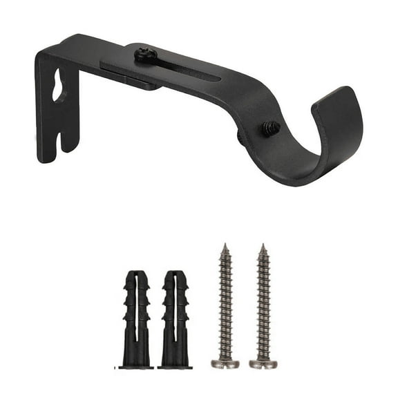 KDFWDM Adjustable Curtain Rod Brackets, Heavy Duty Drapery Rod Holders Hardware Window Curtain Rod Support Hanger with Installation Screws