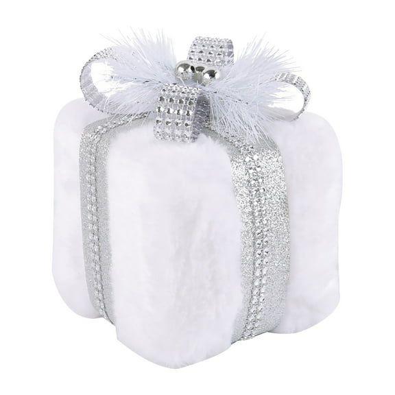 KDFWDM Adorable 3D Christmas Plush Present Box Decor with Bows, Festive Outdoor Indoor Holiday Yard Art, Can be Used as a Unique Tree Skirt or Festive Home Accent