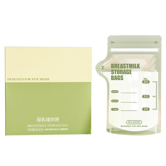 KDFWDM Breastmilk Storage Bags, Milk Storage Bags for Breastfeeding, Breast Milk Storage Bags with Temp-Sensing, Doubled-Sealed, Hygienically, Self Standing, Easy Pour Spout, BPA Free