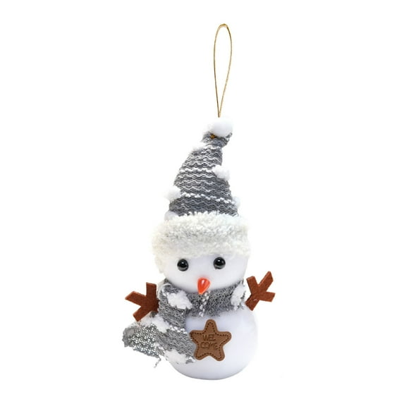 KDFWDM Cute Mini Snowman Plush Ornaments with Hats, Hanging Soft Dolls for Christmas Tree Decor, Boxed Set of Soft Plush Accessories for Holiday Home and Gifts