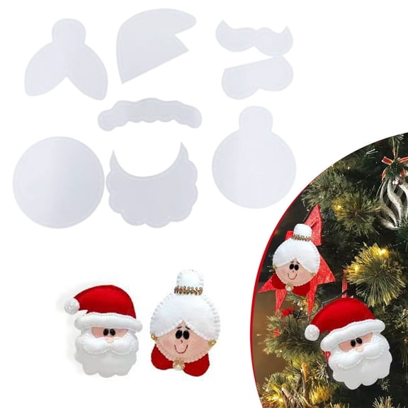 KDFWDM DIY Christmas Non-woven Santa Claus and Mrs. Claus Decoration Craft Kit, Complete Set for Handmade Holiday Decorations and Creative Seasonal Crafting Projects for All Skill Levels