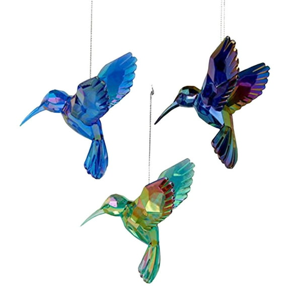 KDFWDM Delicate Bird Silhouette Window Hanging Ornament for Christmas, All-Season Garden & Patio Decor, Colorful & Elegant Indoor Living Room Hanging Accent for Festive Decor