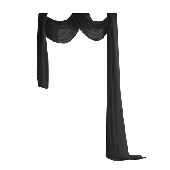 KDFWDM Extra Long Sheer Window Scarf Valance, Valances Swag for Windows- Living Room, Kitchen, Wedding Arches, Bedroom Decoration