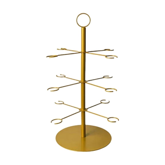 KDFWDM Festive Multi-tier Champagne Display Tree - Holiday Drink Tower Stand for Wine Glasses & Cocktails, Bar Wedding Event Beverage Serving Centerpiece, Sturdy Metal Holder