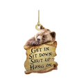 thumbnail image 1 of KDFWDM Funny Animal 2D Flat Car Rear View Mirror Accessories Christmas Tree Ornament Decoration Hanging Charm Interior Rearview Pendant Decor Gift, 1 of 5