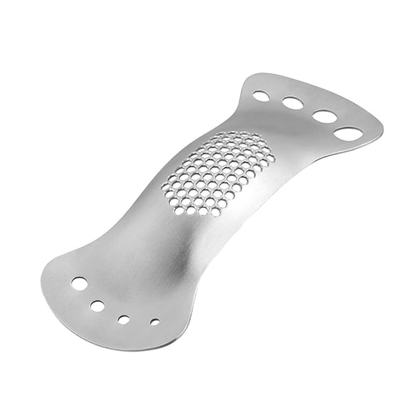 KDFWDM Garlic Press Rocker & Leaf Herb Stripper with Silicone Roller Peeler, Stainless Steel Garlic Crusher Chopper Squeezer Slicer Mincer Press