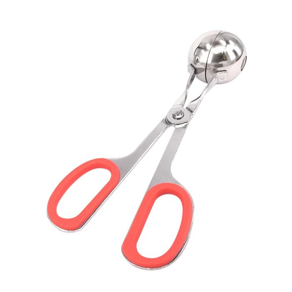 KDFWDM Meat Baller Tongs, Stainless Steel Meatball Maker with Detachable Anti-Slip Handles – Non-Stick Food Scoop for Meatballs, Cake Pops, Cookie Dough, Ice Cream, and BBQ