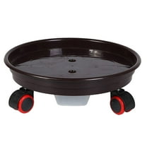 KDFWDM Plant Stand Pallet for Heavy Planter, Plant Pallet Caddy Plant Stand with Lock Wheels, Round Flower Pot,Planter Trolley Casters, Moving Plant Pot Saucer