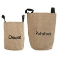thumbnail image 1 of KDFWDM Potato Onion Storage Bag, Washable Canvas Onion and Potato Storage Bag, Drawstring Garlic Onions Potatoes Keeper with Side Zipper for Pantry, Kitchen, Refrigerator, 1 of 6