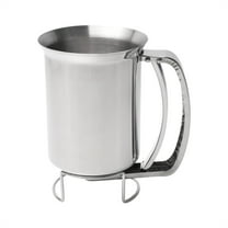 KDFWDM Stainless Steel Pancake Batter Dispenser - Great for Baking,Cupcakes,Muffins-Cooking Crepes,Waffles - Measuring Gauge and Cups