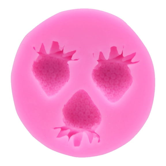 KDFWDM Strawberry Baking Mold Silicone Candy Jelly Bakeware 3D Flower Strawberry Embed Silicone Fruit Shape Pastry Mold for Soap wax Chocolate Fondant Ice Cream Cupcake Cake Decor