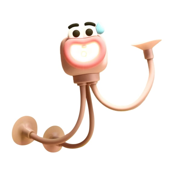 KDFWDM Three-Legged Octopus Shape Suction Cup Night Light with Flexible Adjustment Legs, Cute Desk Lamp for 𝗞𝗶𝗱𝘀 Room, Bedside and Bathroom with Adhesive Base and Gentle Glow