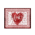 thumbnail image 1 of KDFWDM Valentine's Day Red Love Hearts Placemats, Farmhouse Dining Table Place Mats, Anniversary Wedding Holiday Kitchen Decor Home Decoration, 1 of 8