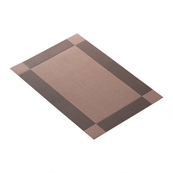 KDFWDM Woven Vinyl Placemats Set of 4, Wipeable PVC Heat Resistant Place Mats Durable Waterproof Stain Resistant Indoor Outdoor Table Mats