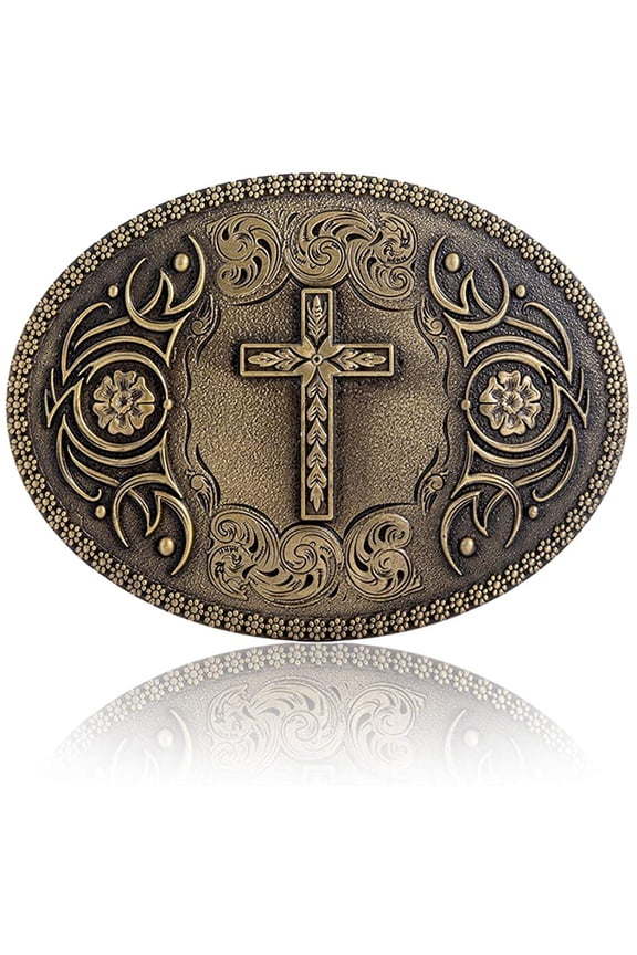 Unisex Vintage Simple Cowboy Celtic Knot Belt Buckle, Silver