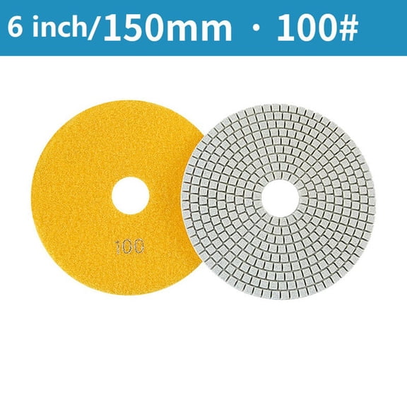 KDJ 1/2pcs 6 Inch 150mm Dry/Wet Diamond Polishing Pads Flexible Grinding Discs For Granite Marble Concrete Stone Grinding Tools