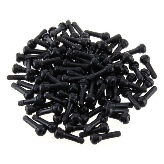 KDJ 10/20/50/100PCS TR414 Snap-In Black Rubber Tire Valve Stems Short Rod