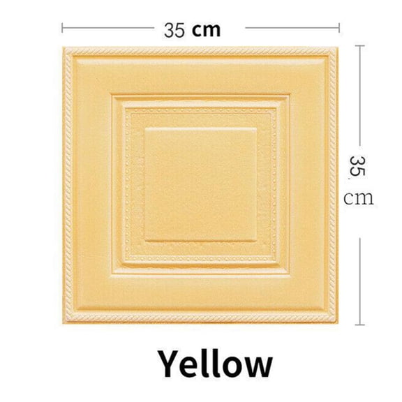 KDJ 10 PCS 3D Tile Stone Brick Wall Sticker Soft Foam Panels - for Home Decor