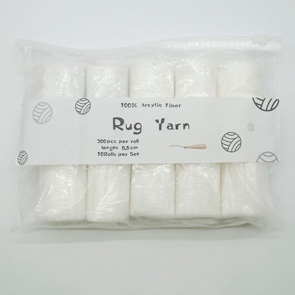 KDJ 10Rolls Pre-Cut Latch Hook Yarn Threads for Making Blankets Sewing DIY Projects