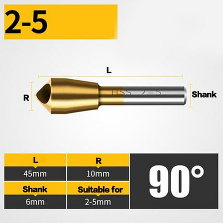 KDJ 1PC HSS Coated Countersink And Deburring Drill Taper Hole Cutter Tools Woodworking Ferramentas Brocas Herramientas